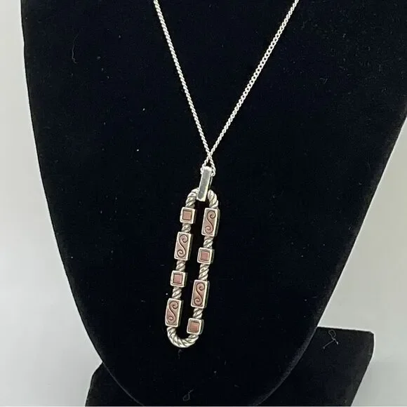 Brighton Moderna Silver and Purple Pendant Necklace - Picture 3 of 3